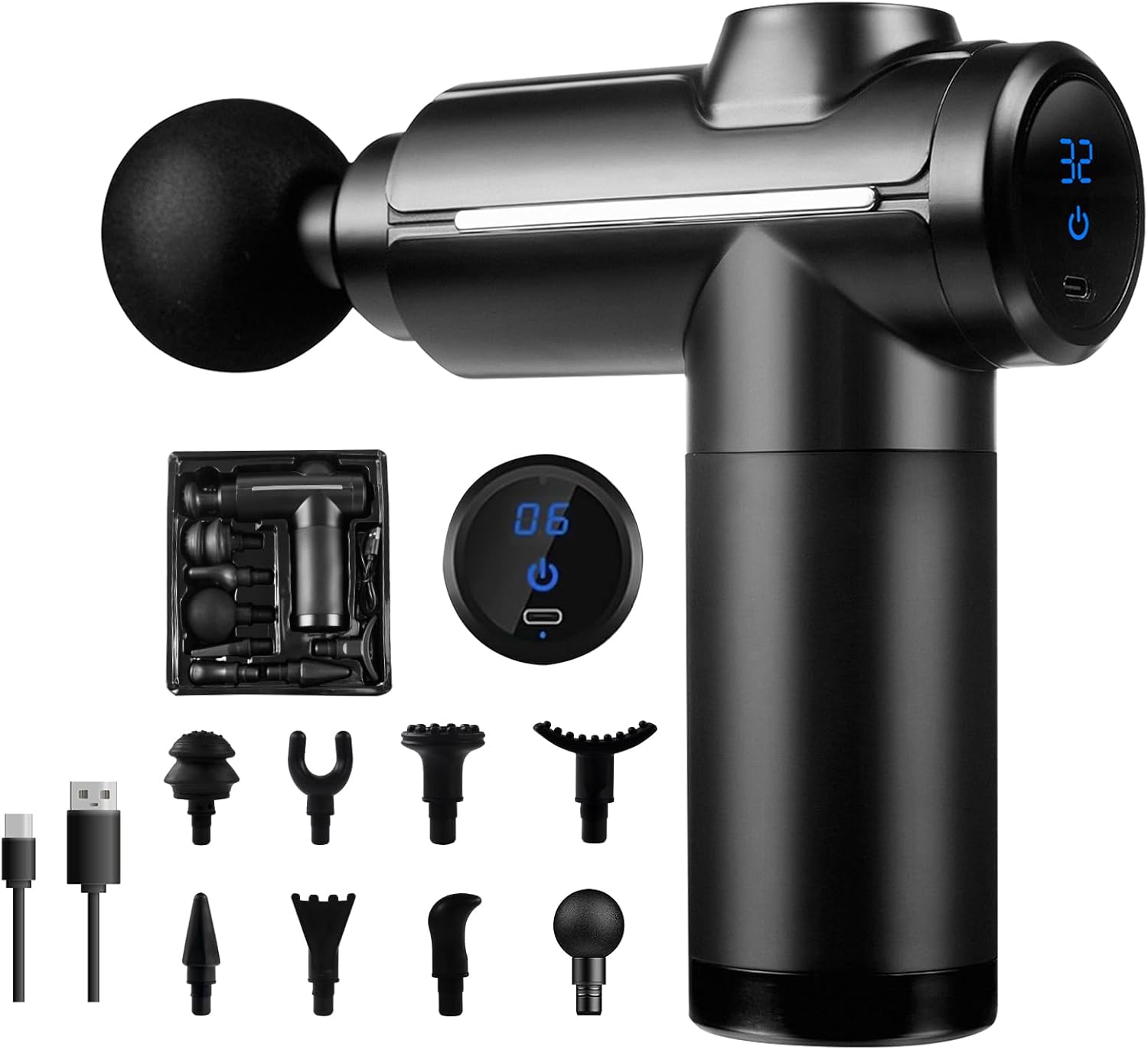 Massage Gun - Pistolet do masażu głębokich tkanek, masażer