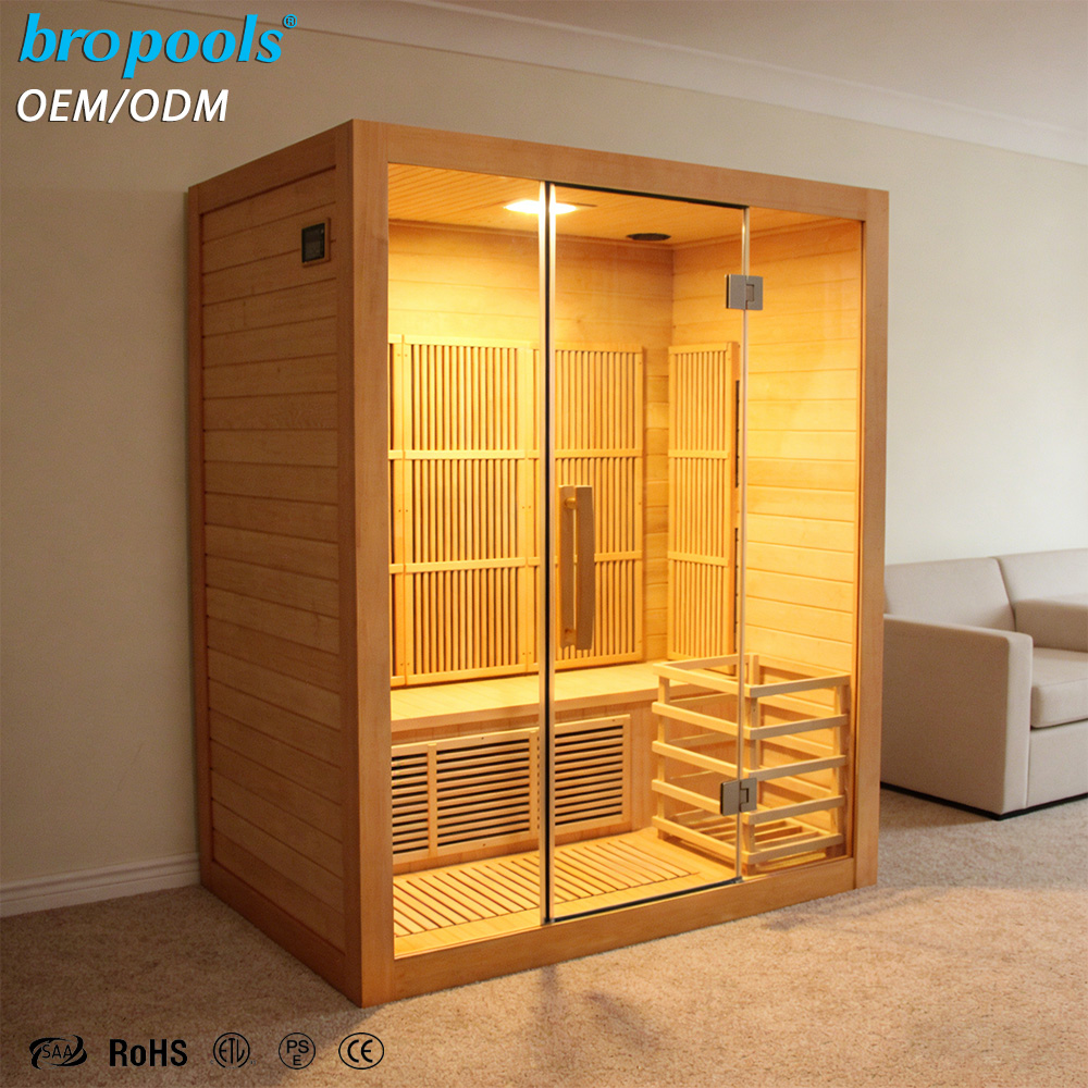 Spa Wellness Gym - Nowoczesna sauna z drewna hemlock, wykorzystująca