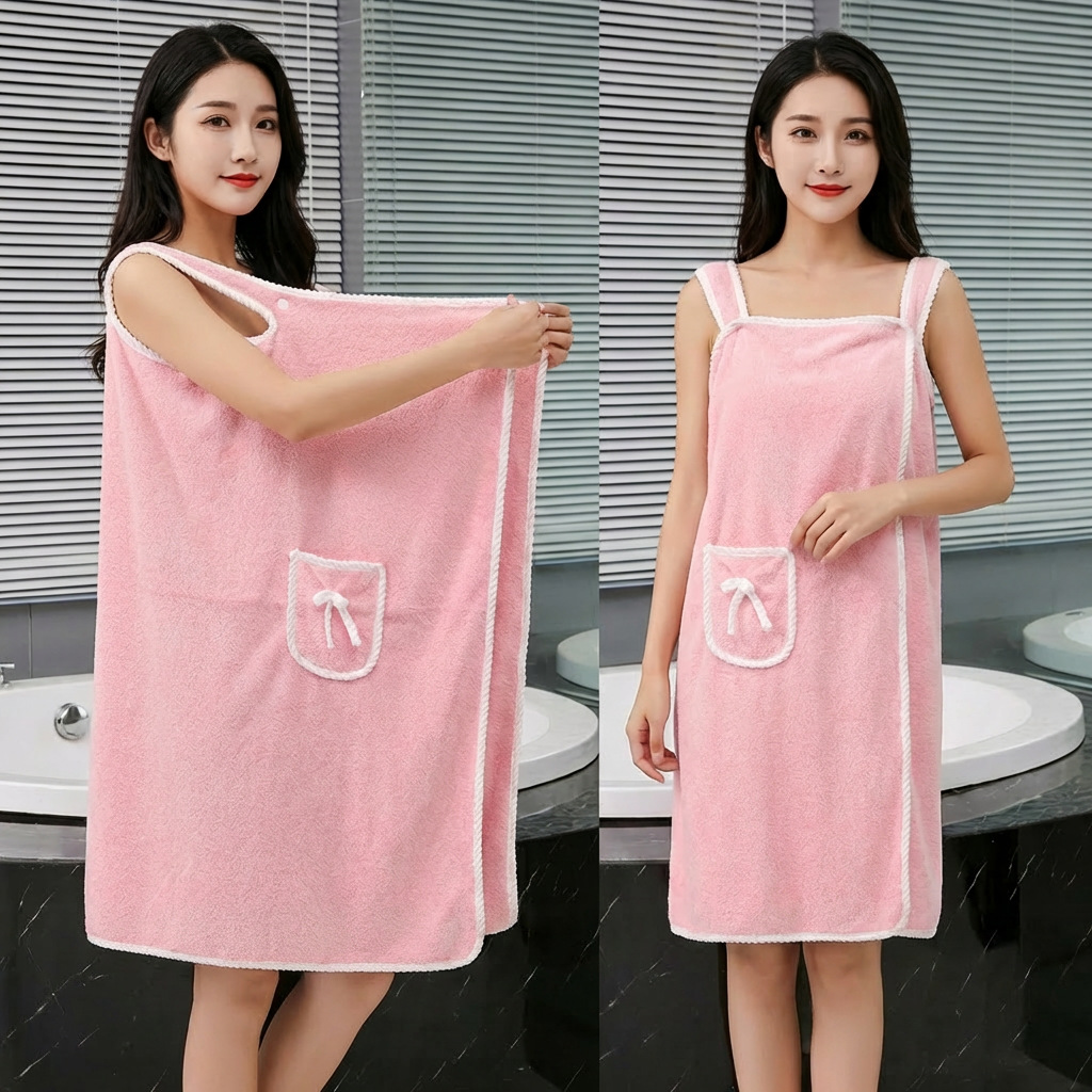 Koralowa spódnica kąpielowa z  – Spa Towel recenzja i cena